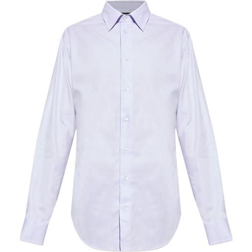 Emporio Armani camicia button-down a maniche lunghe - bianco