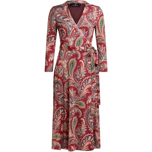 ETRO abito midi con stampa paisley - rosso