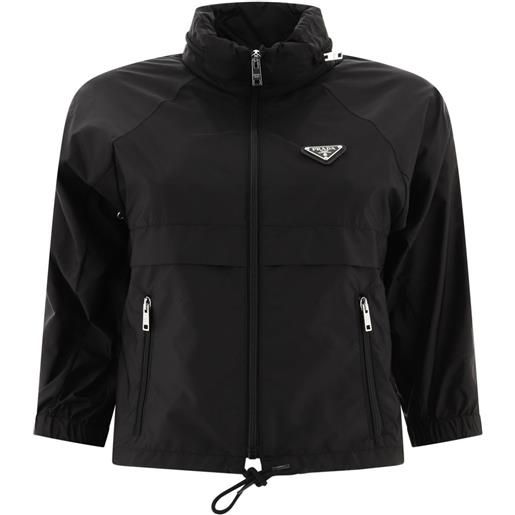 Prada impermeabile crop - nero
