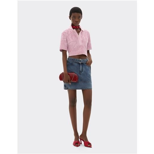 Ferrari la Ferrari dino portafoglio in pelle con tracolla - female portafogli e piccola pelletteria cherry os