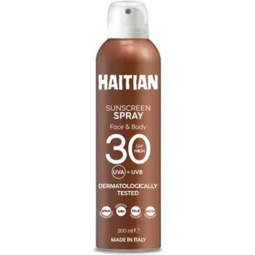 GM INDUSTRIE ITALIANE Srl - haitian sun. Screen spray solare spf30 trasparente viso e corpo, 200ml