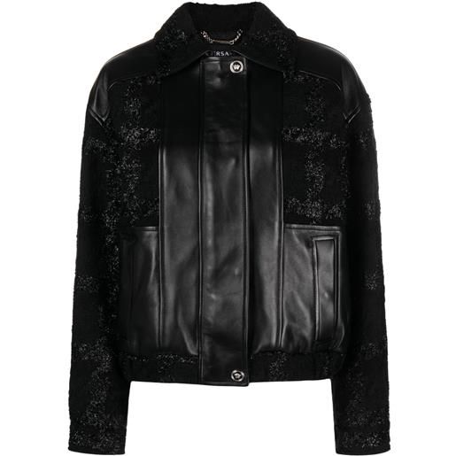 Versace bomber con glitter - nero