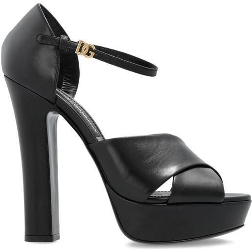 Dolce & Gabbana sandali con plateau - nero