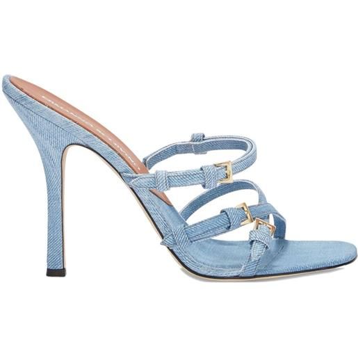 Ermanno Scervino sandali in denim con fibbia - blu