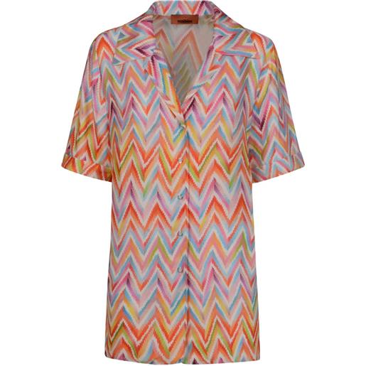 Missoni camicia con stampa a zigzag - rosa