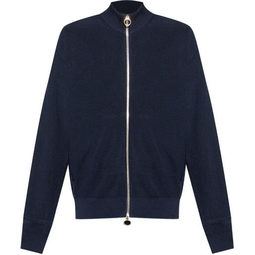 Paul & Shark cardigan a coste con zip - blu