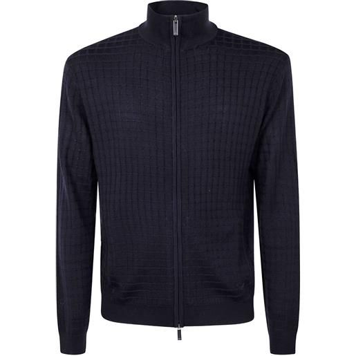 Emporio Armani cardigan con zip - blu