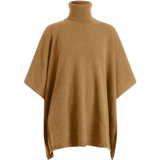LINNEA LUND poncho a collo alto angela - marrone