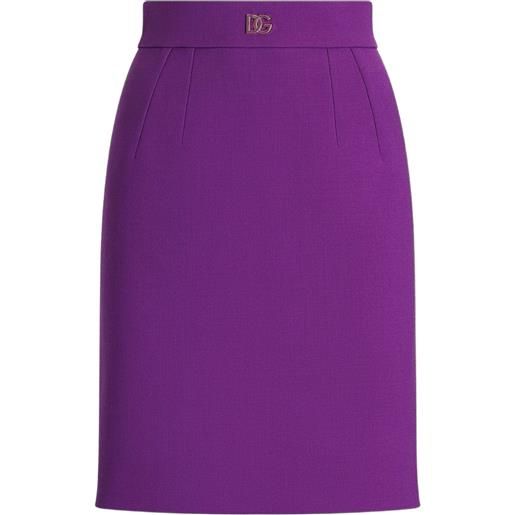 Dolce & Gabbana minigonna dna in lana - viola