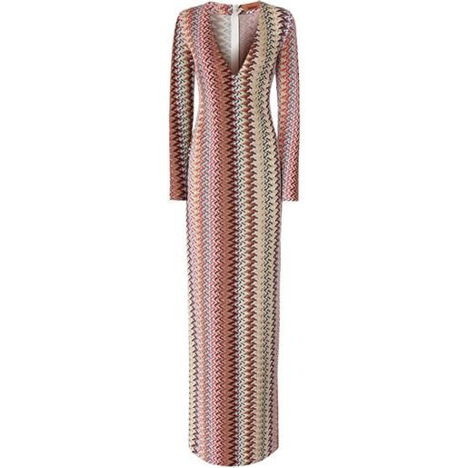 Missoni abito lungo con motivo chevron - marrone