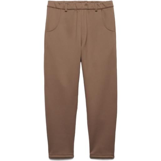 Prada pantaloni con vita elasticizzata - marrone