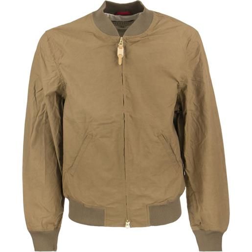 Ceccarelli bomber con zip - marrone