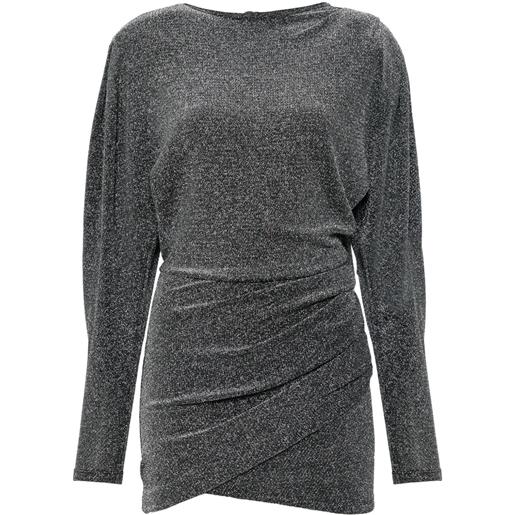 ISABEL MARANT abito benedicte corto plissettato - argento