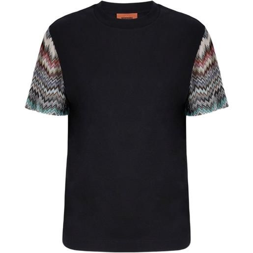 Missoni top con maniche a zigzag - nero