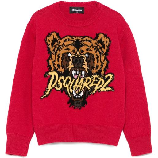 DSQUARED2 KIDS maglione girocollo - rosso