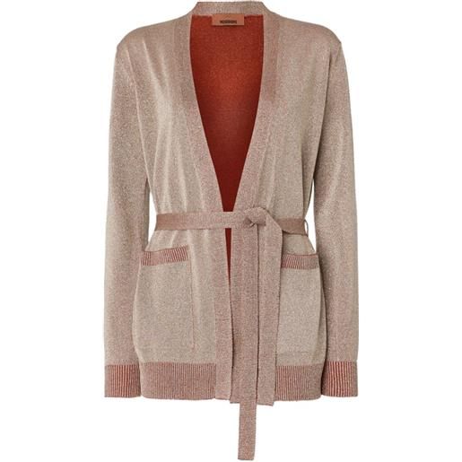 Missoni cardigan con cintura - marrone