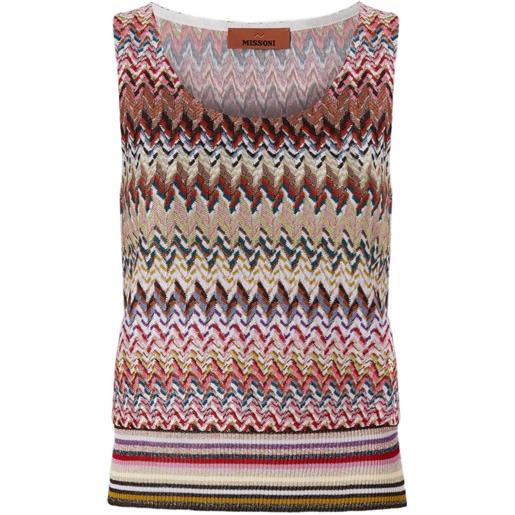 Missoni top con motivo a zigzag - rosso