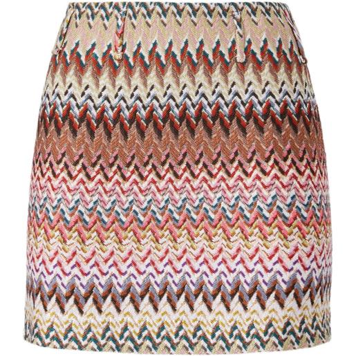 Missoni minigonna con motivo a zigzag - toni neutri