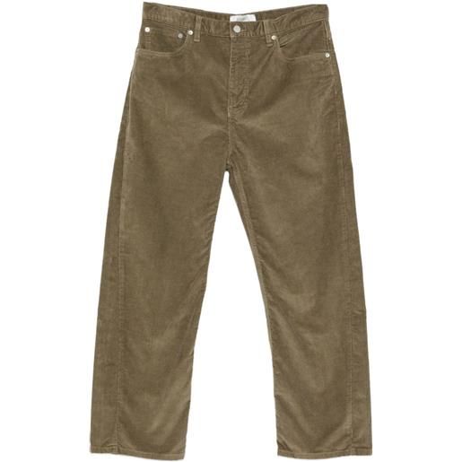 Studio Nicholson pantaloni a coste - verde