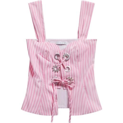 AREA corsetto a righe - rosa