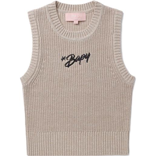 A BATHING APE® gilet smanicato con ricamo - toni neutri