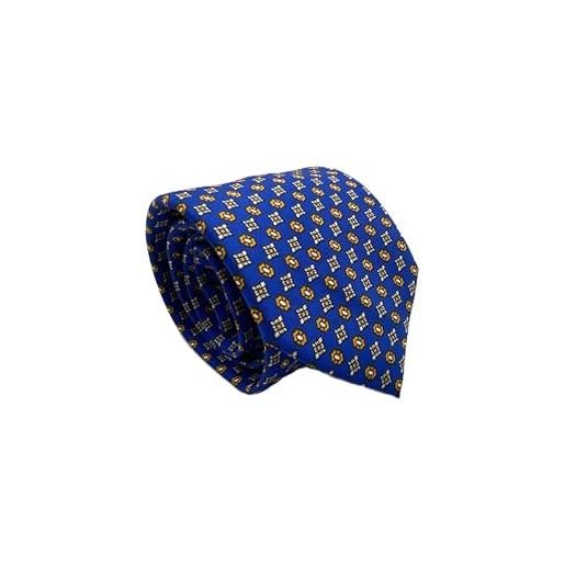 CARACCIOLO cravatta elegante in seta stile classico sartoria napoletana (bluette s. Lucia)