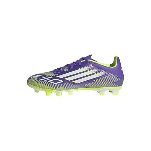 adidas unisex - adulto f50 club firm ground/multi ground football boots, purple rush/cloud white/lucid lemon, 41 1/3 eu