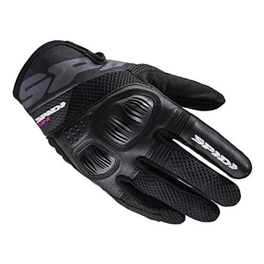 SPIDI, flash-r evo lady, guanti moto per donna, protettivi e resistenti, guanti moto estivi impermeabili e antiscivolo, con touchscreen capacitivo, peso medio 0, 1 kg, colore nero, taglia s