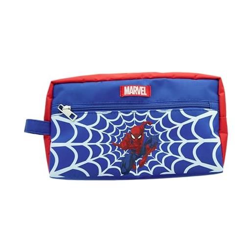 Marvel - beauty case spider-man - formato medio - conservazione compatta e pratica - bambini, adulti - viaggio, aereo - ideale per viaggiare - accessorio ufficiale disney Marvel