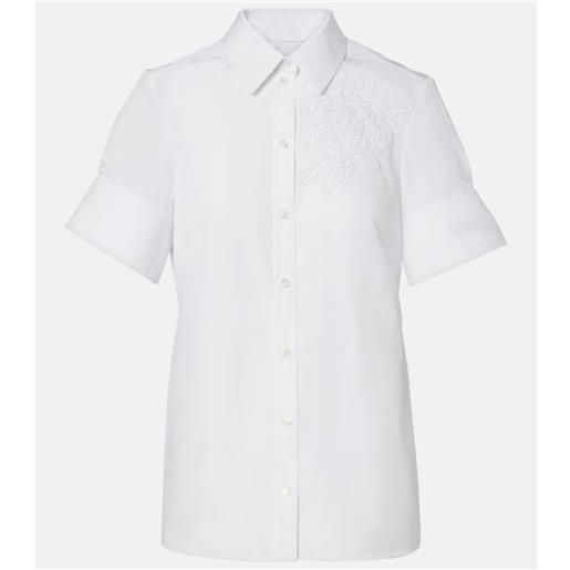 Erdem camicia in popeline di cotone con ricamo