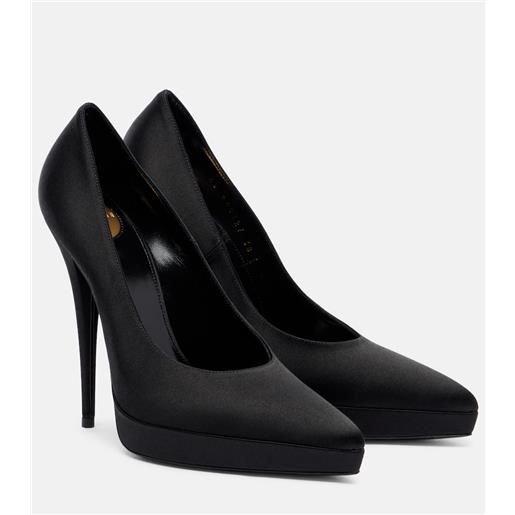 Saint Laurent pumps lisa 110 in raso con plateau