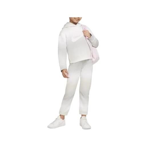 NIKE printed club jogger set, tuta da bambina felpata (6-7 anni, grigio funo/bianco/rosa)
