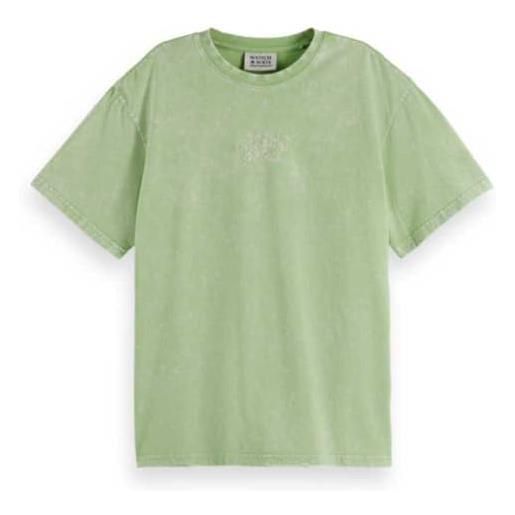 Scotch & Soda maglietta con logo washed, pistacchio 357, l