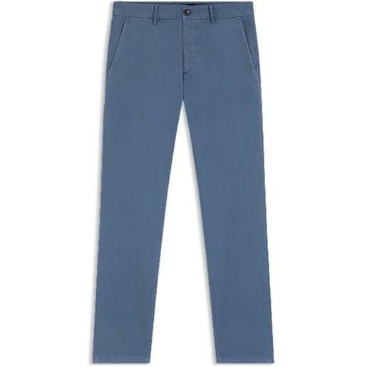 BOSS chino slim fit in satin di cotone elasticizzato, blu