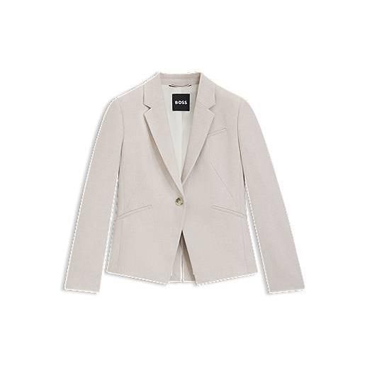 BOSS blazer slim fit in morbida flanella, colore neutro
