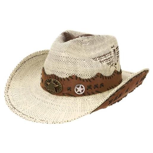 Cappello Cowboy Australiano In Pelle Scamosciata – Stile Outback Marrone – Taglie S-2XL