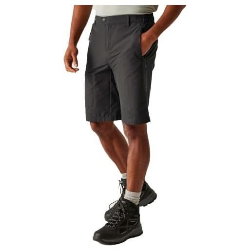 Regatta highton - pantaloncini lunghi da uomo, idrorepellenti e con tasche multiple, perfetti per escursioni e campeggio, colore: grigio