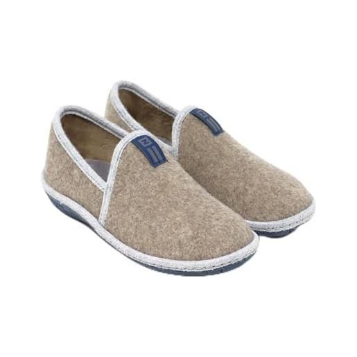 Nordikas - scarpe da casa donna boreal tirolo arena - pantunfle antiscivolo realizzate in spagna con suola in memoria, sabbia, 37 eu
