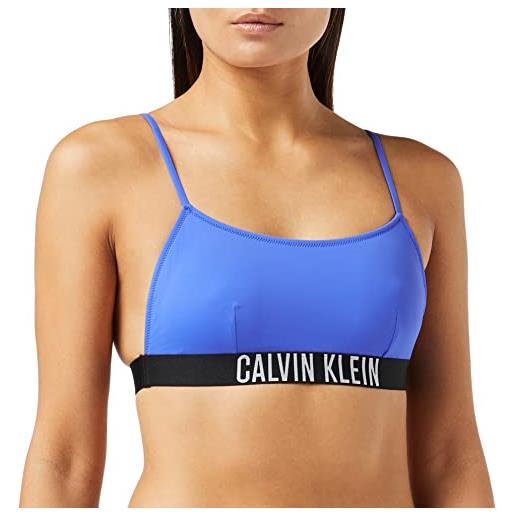 Calvin Klein bralette-rp parte superiore del bikini, wild bluebell, s donna