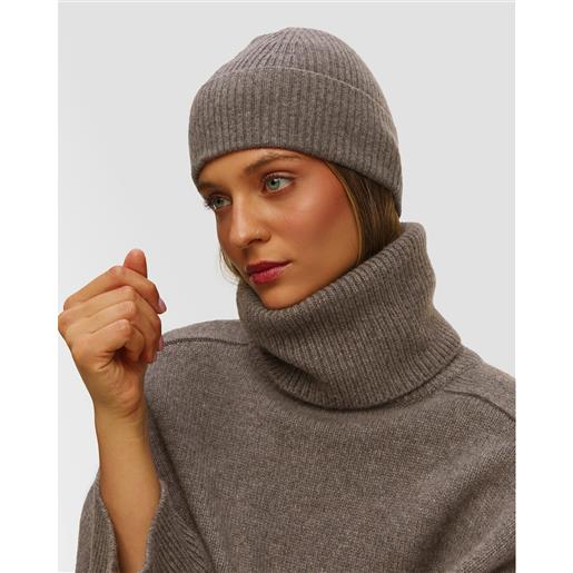 Kujten berretto grigio in cashmere da donna Kujten lilou