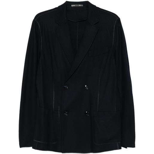 Giorgio Armani blazer doppiopetto in cashmere - blu