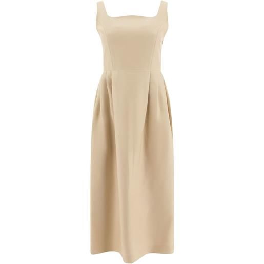 SANDBEIGE abito con scollo quadrato - light yellow