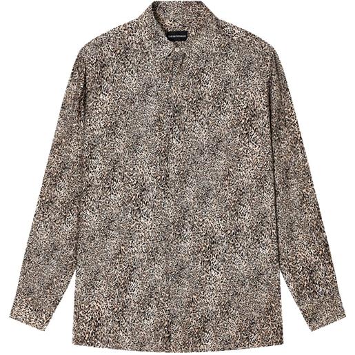 Emporio Armani camicia con stampa - toni neutri
