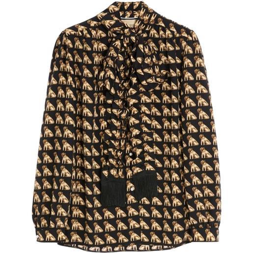 Valentino Garavani blusa con stampa - nero