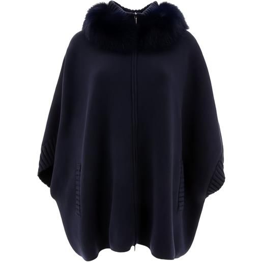 GIOVI mantella con zip - blu