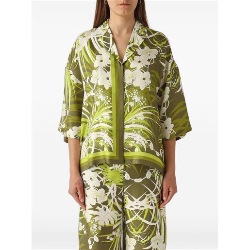 Max Mara camicia a fiori - verde