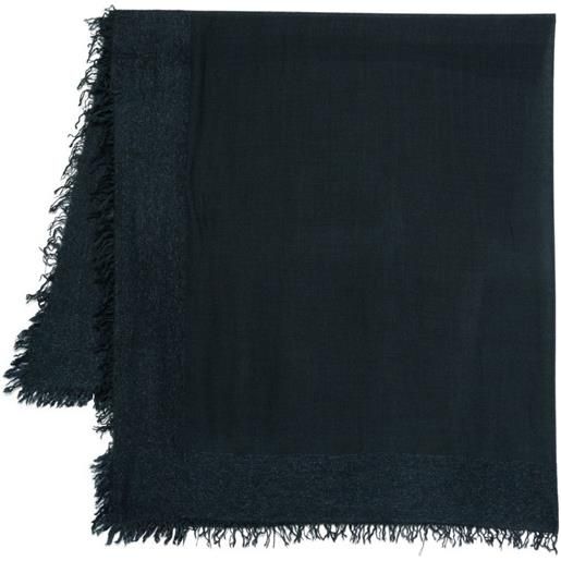 Faliero Sarti sciarpa con frange - blu