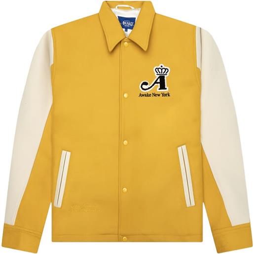 Awake NY giacca varsity crown - giallo