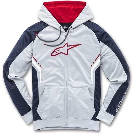 ALPINESTARS felpa strike blu rosso grigio - ALPINESTARS