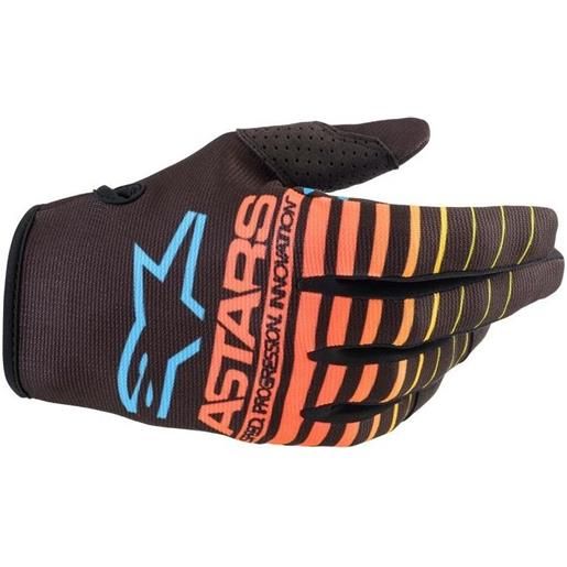 ALPINESTARS guanto bambino youth radar nero arancio azzurro - ALPINESTARS